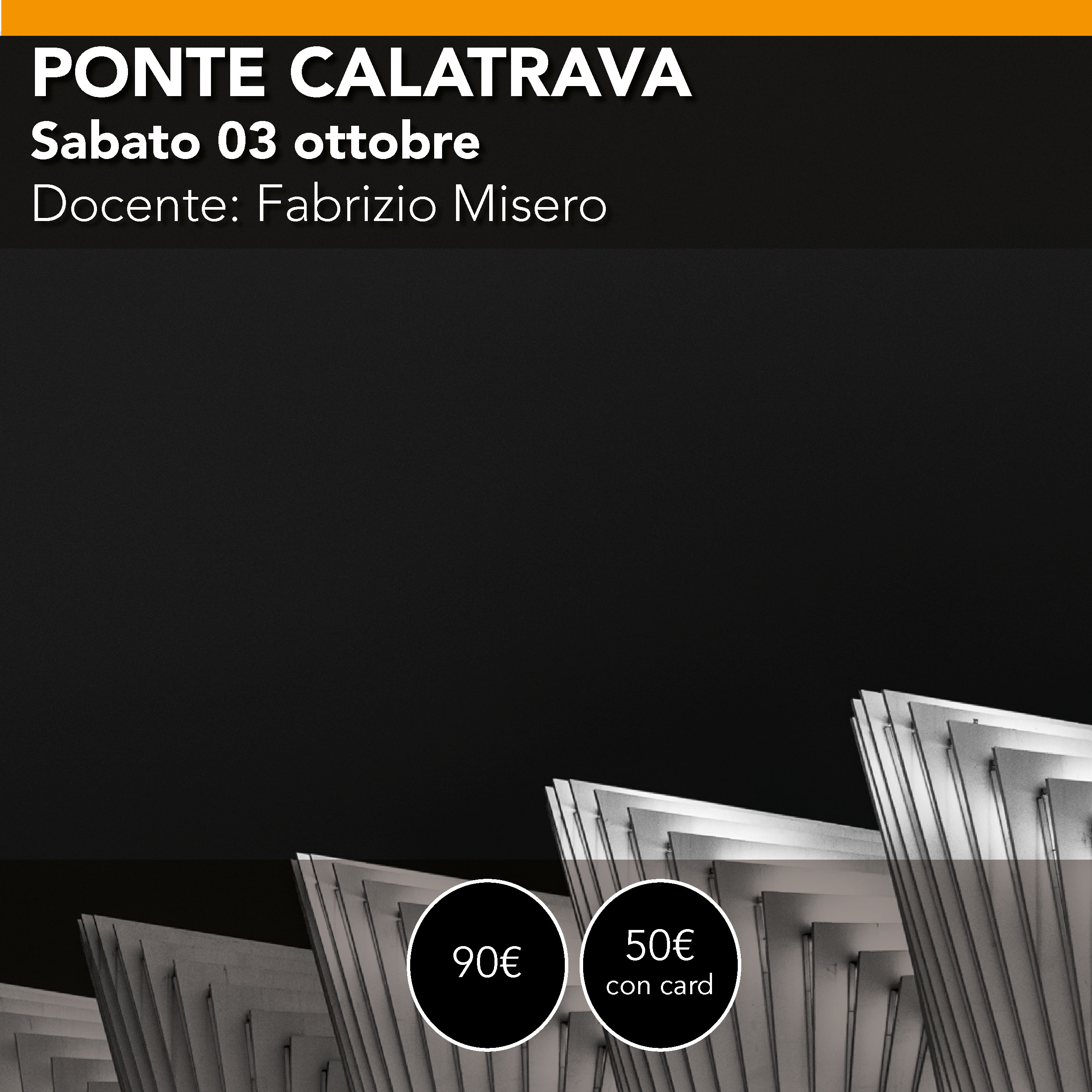 PONTE di CALATRAVA (Reggio Emilia) Workshop fotografia scie delle auto sabato 03 ottobre