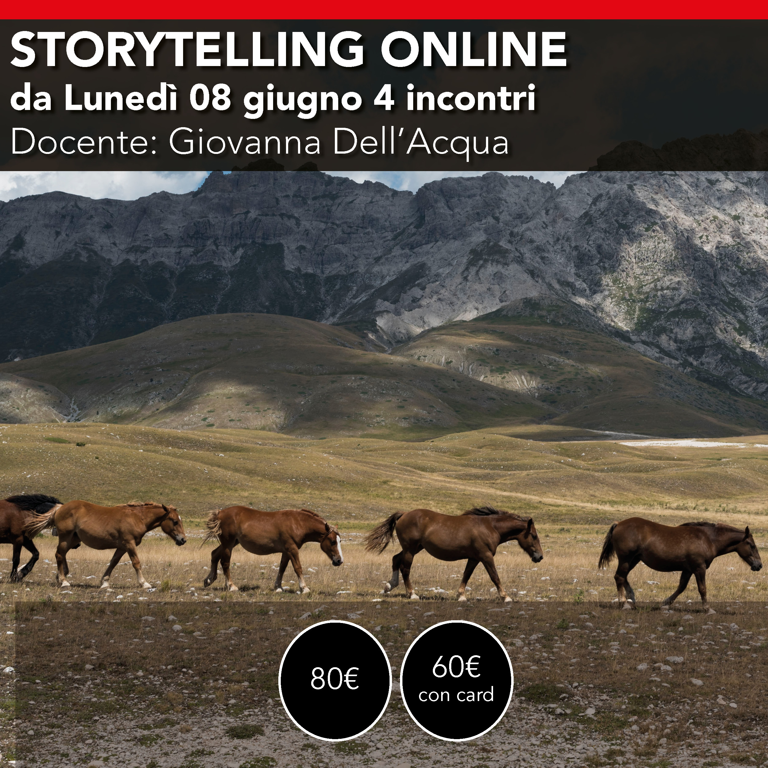 Workshop di Storytelling Fotografico<br> 4 incontri da Lunedì 08 giugno